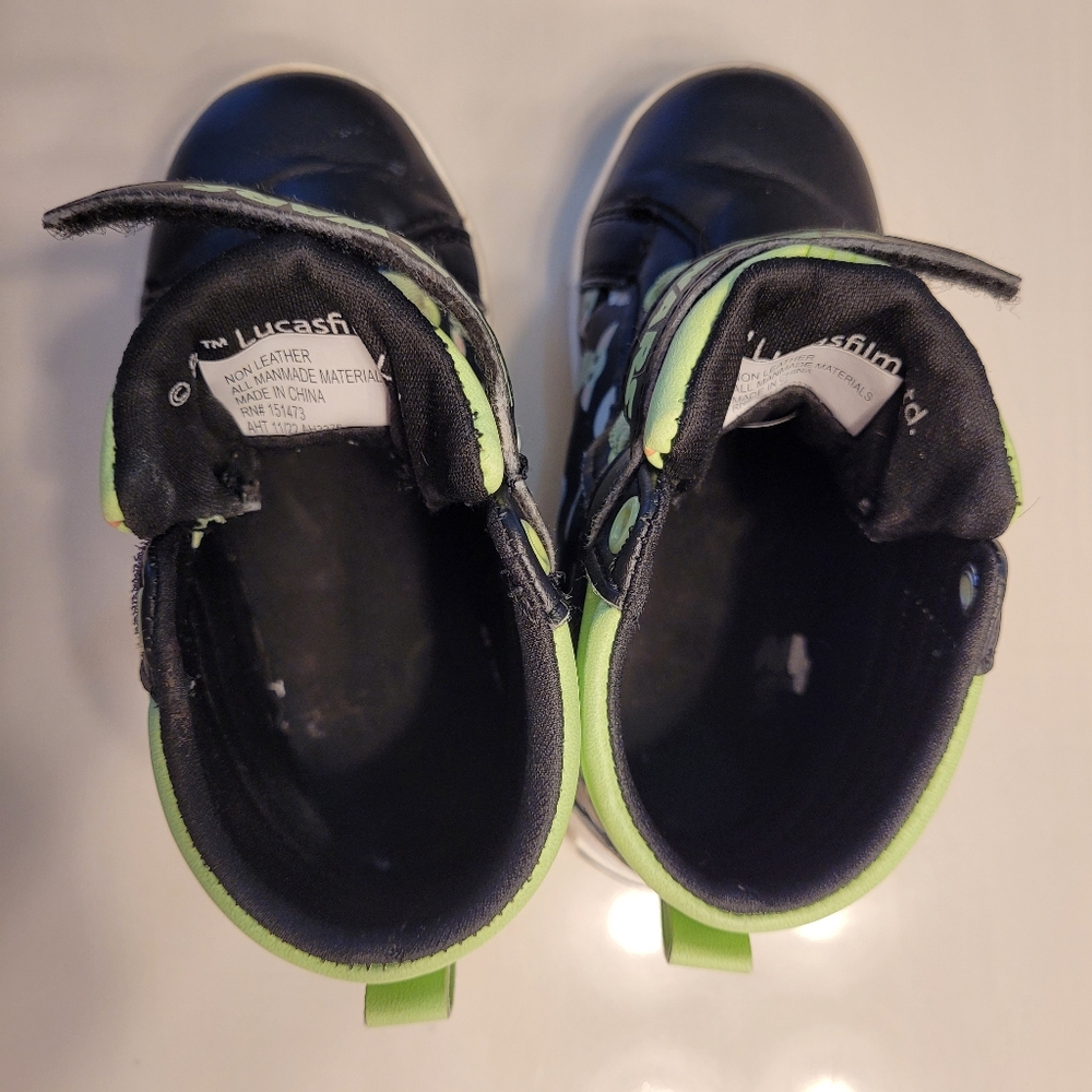 GROGU (The Child) The Mandalorian STAR WARS DISNEY Hi-top Sneakers Kids Size 10 - Picture 4 of 14